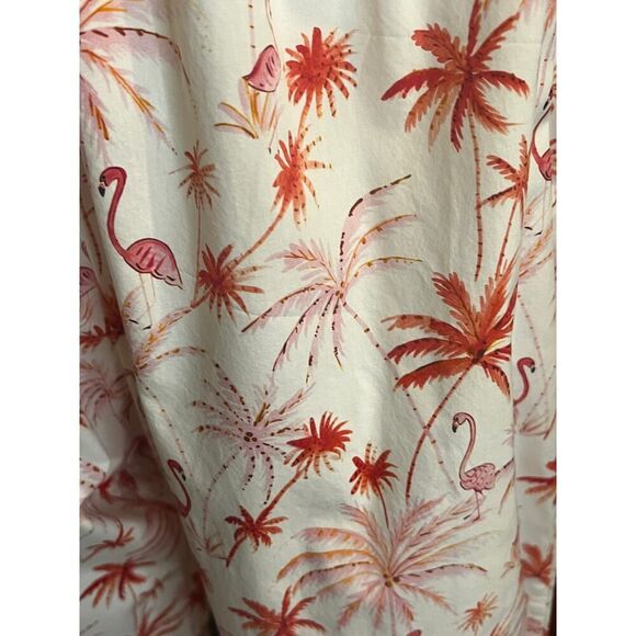 The Cats Pajamas XL Flamingo Palm Tree Cotton Cottage Core Extra Large - Picture 4 of 7